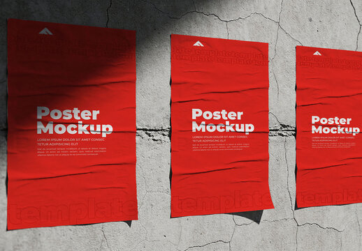 Minimalist Poster Mockup PSD Wall Frame Advertising Design