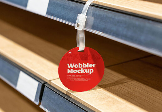 Modern Retail Wobbler Display Mockup for POS Promotion PSD