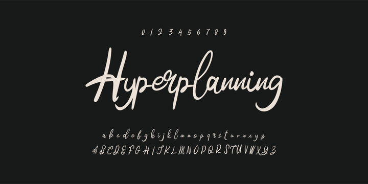 signature Font Calligraphy Logotype Script Brush Font Type Font lettering handwritten