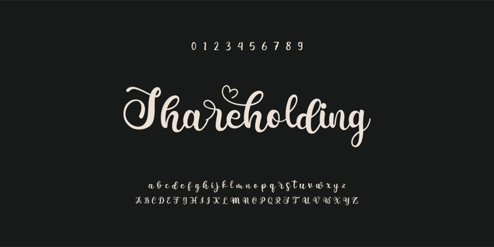 signature Font Calligraphy Logotype Script Brush Font Type Font lettering handwritten