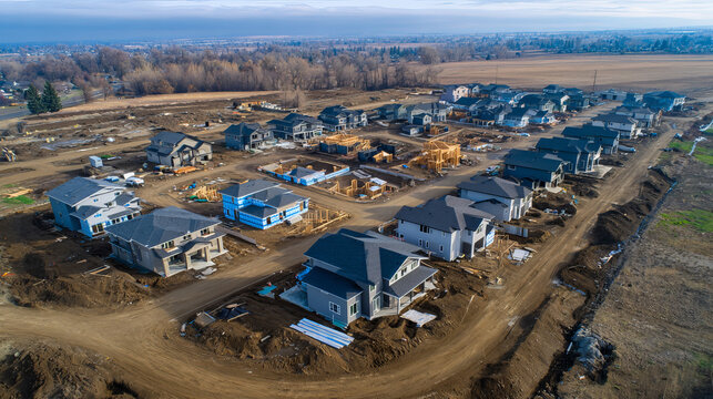 Housing subdivision or housing development. Also call tract housing consist of house and construction site in large tract of land that divided into smaller. Business process by developer and builder.