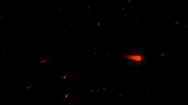 A seamless starfield galaxy tunnel loop featuring white glowing stars on a deep black background. Perfect for hyperspace travel particles and meteor streaks moving across a