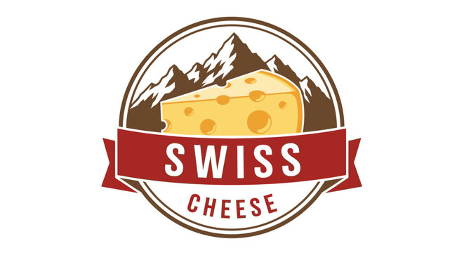 Swiss Cheese Product Label Design.