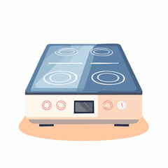 Fototapeta premium Modern Induction Cooktop with Four Burners