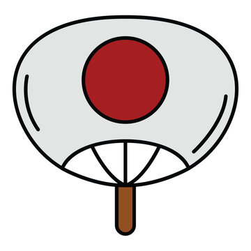 Japanese Uchiwa Fan Illustration