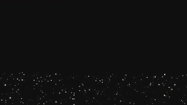 Shimmering white glitter particles glow and sparkle at the bottom of the screen for a decorative overlay.