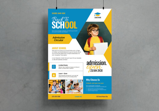 Back To School Admission Flyer Template