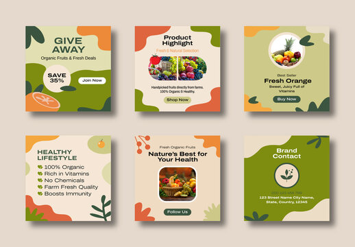 Healthy Food Social Media Template