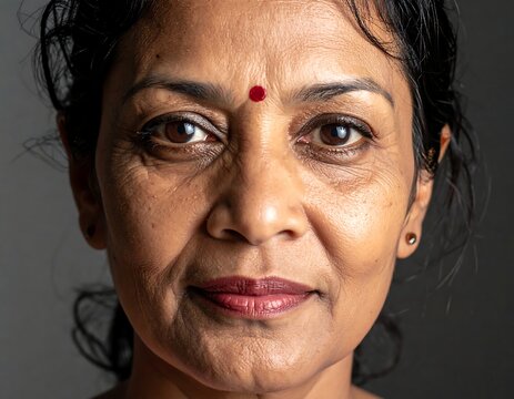 Woman with thoughtful expression