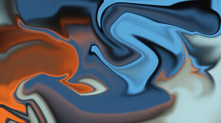 Abstract Dark Background with Heavy Retro Grain and Vibrant Purple Teal and Orange Fluid Aura Flow © Shahadat Graphics