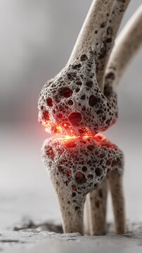 Human kneecap model, arthrophlogosis, knee pain, knee joint problems, worn out joints, knee meniscus, water in the knees, Biological and medical concepts, 3d rendering knee x-ray. High quality