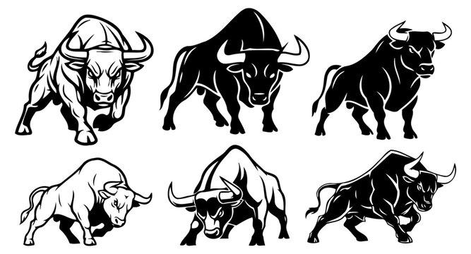 bull art vectors 