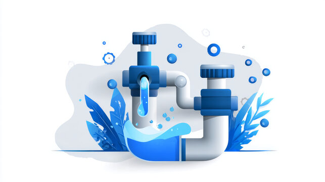 Water treatment icon and process, That removes contaminants and undesirable components to improves the quality of water appropriate for end-use such as drinking or water supply, Vector icon design.
