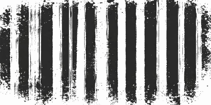 A rough black and white grunge wood texture features a dirty birch bark pattern on an old weathered surface with a dark paint border design