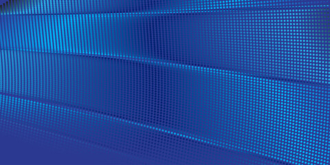 Fototapeta premium Dot blue wave light screen gradient texture background. Abstract technology big data digital background. 3d rendering.