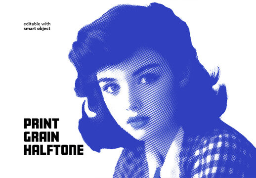 Print Grain Halftone Effect