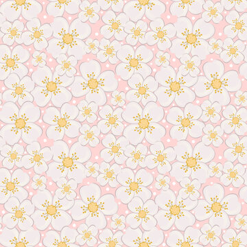 Vintage Floral Pastel Spring Pattern