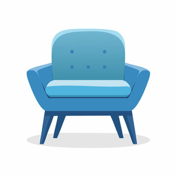 Blue Armchair Illustration