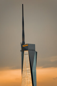 Kuala Lumpur, Malaysia - April 15, 2026 : View of 2nd Tallest Building in The World PNB 118 with Maybank Logo. Travel Malaysia