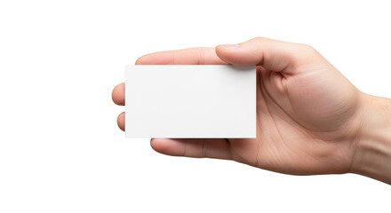 Obraz premium Hand holding blank business card
