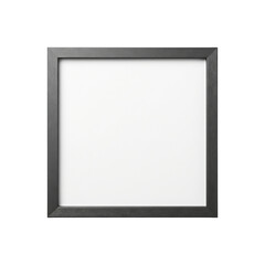 Obraz premium Empty square black wooden picture frame mockup