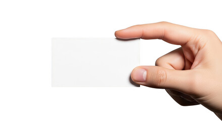Fototapeta premium Hand holding blank business card