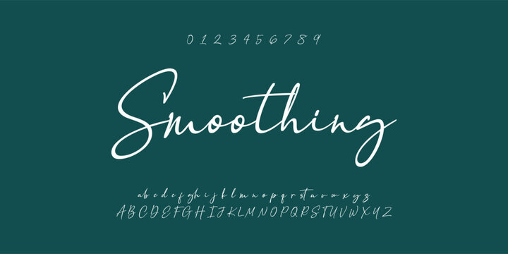 Hand drawn vector alphabet. Modern monoline signature script font. Elegant Signature Font. Best Alphabet Beautiful Calligraphy Signature Font