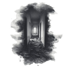 Exploring the Spooky Corridors of an Abandoned Haunted House © Eden
