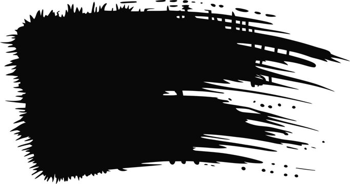 Abstract black and white grunge frame with paint splashes and textured dirty border design illustration