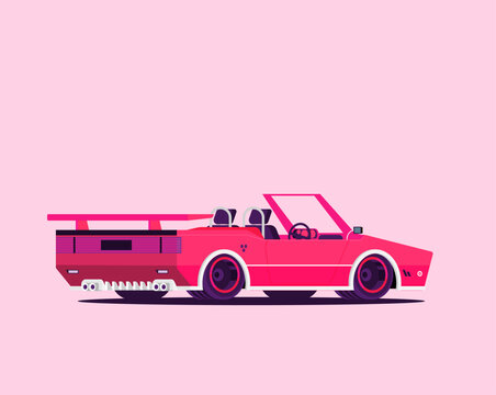 Retro future, 80s style Sci-Fi Background.