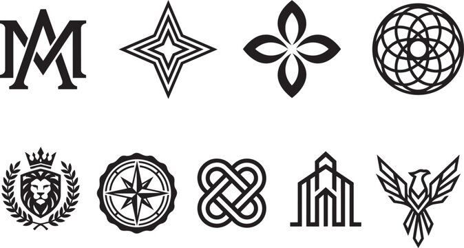 Elegant Abstract Emblem Icon Collection for Design