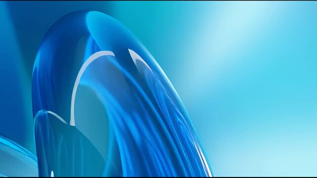 A video showcasing a close-up view of intertwined blue tubes in a mesmerizing pattern