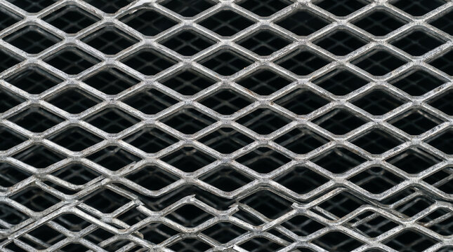 Expanded Steel Mesh Lath with Diagonal Diamond Grid of Stretched Steel