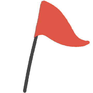vector illustration of a red and white flag