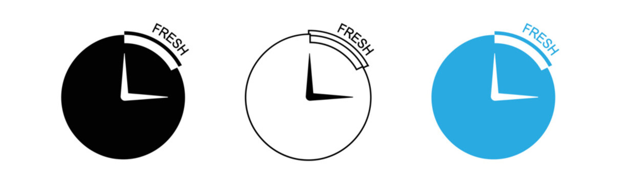 Freshness clock visual representation of time and product quality