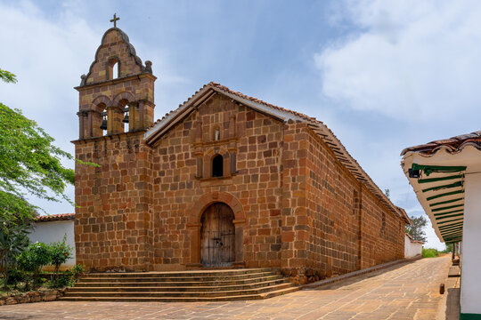 Colombia, in the city of Barichara the Santa Barbara chapel..