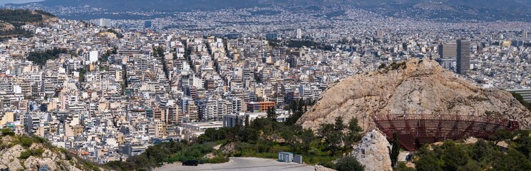 Fototapeta premium North-Eastern Athens Panorama from Lycabettus Peak