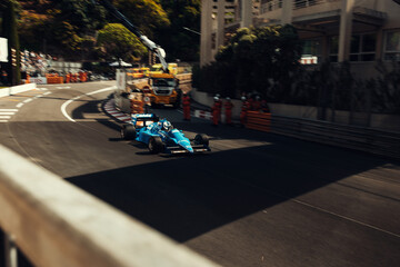 Fototapeta premium Ligier JS25 Renault 1985 at the Monaco F1 classic race