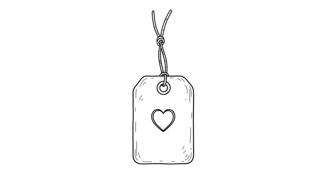 Blank Decorative Gift Tag for Personalized Present Wrapping
