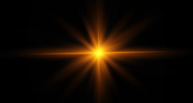 Optical lens flare over black background. Easy to apply using Overlay or Screen modes
