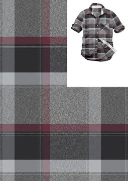 Seamless black and white checkered fabric texture featuring a vintage geometric square pattern for a retro textile backdrop and material design