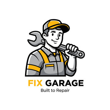 Mechanic Holding Large Adjustable Wrench Tool.