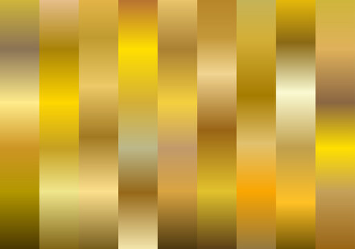 Colecci&oacute;n de texturas con franjas verticales de diversos degradados met&aacute;licos dorados y bronces brillantes