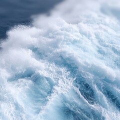 Fototapeta premium Ocean wave close up texture, natural power