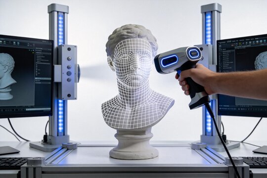 3D scanning of a classical bust