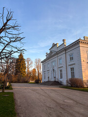 Naklejka premium White Neoclassical Mansion on a Hill
