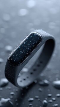smart wearable fitness band UI health tracking interface concept