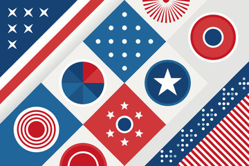 Obraz premium Patriotic With Geometric Professional Photo Suitable for Design