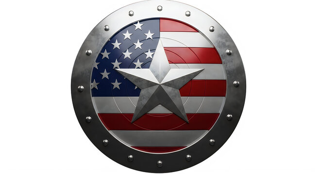Usa independence day shield patriotic symbol isolated on transparent background