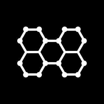 Chemistry, science icon isolated on black background